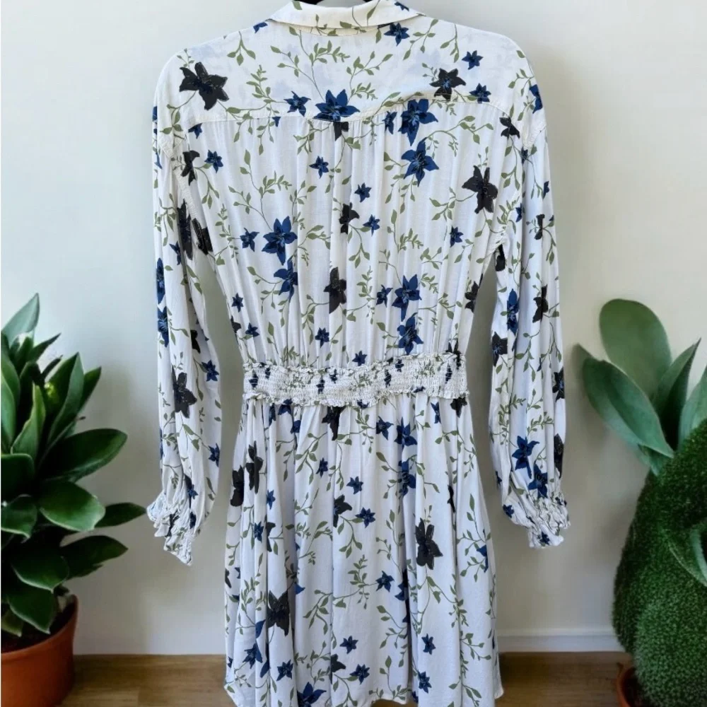 Free People Lighten Up Mini Dress in Tea Combo XS